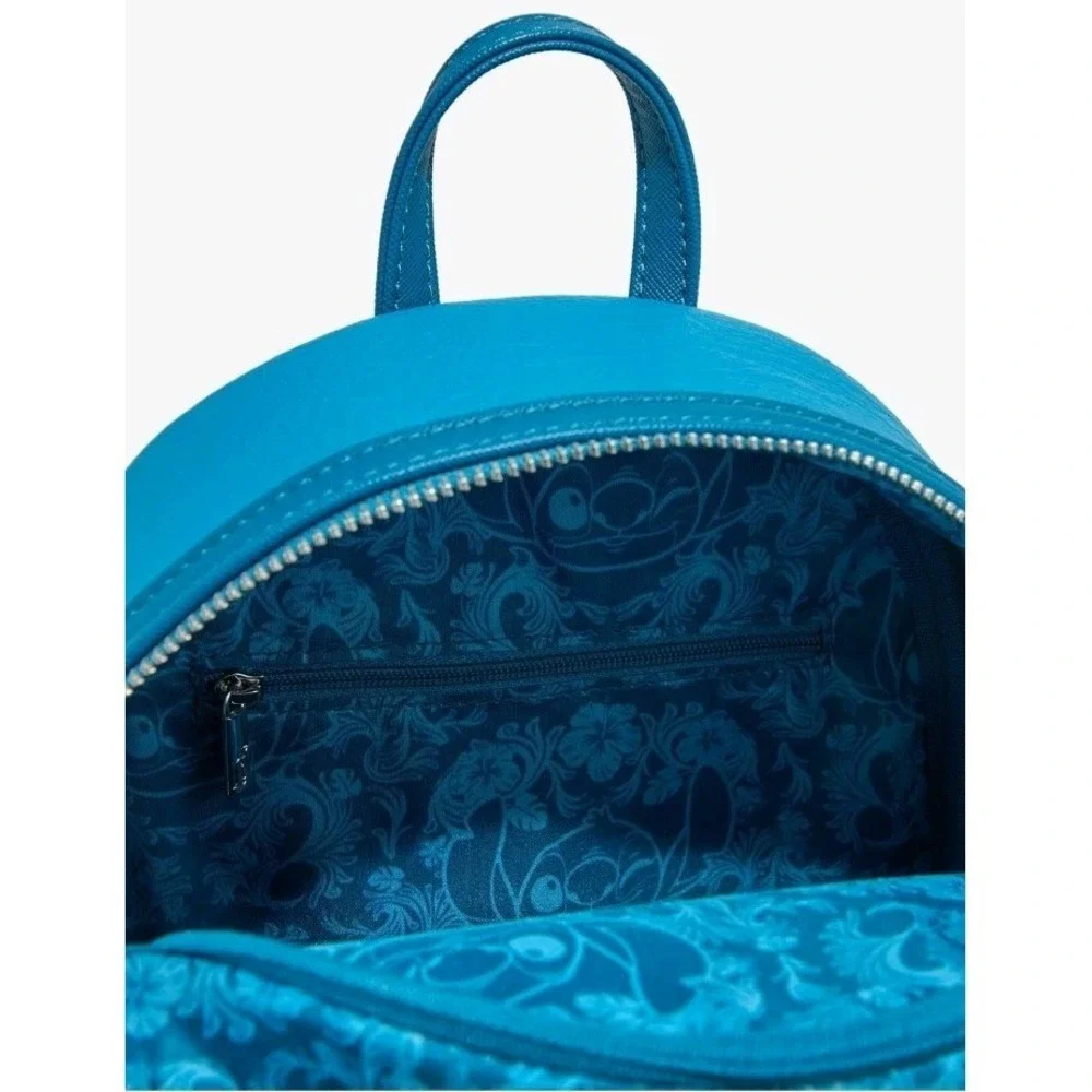 NEW Loungefly‎ Disney Lilo & Stitch BLUE Tonal Stitch Carving Mini Backpack